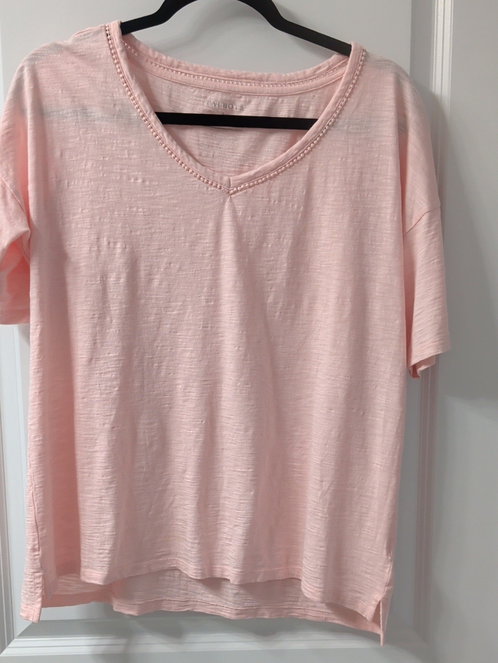 Light Peach V-Neck Women's Top